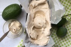 Feijoa and lime frozen yoghurt