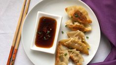 Pumpkin and ginger potsticker dumplings